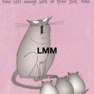 Leslie Moak Murray Birthday Mom "Cats" Glitter #38633