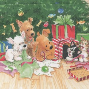 Suzy's Zoo Christmas Boxed Notecards "Puppies and Kitties"