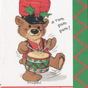 Suzy's Zoo Christmas Boxed Notecards "Little Drummer Bear"