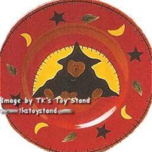 Boyds Bears "Bruin Up Trouble" Halloween Salad/Dessert Plates Set #86621