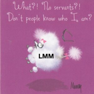 Leslie Moak Murray Magnet "No servants?!" Poodle Dog #26473