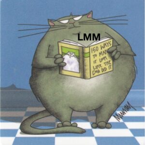 Leslie Moak Murray Magnet "The Dog Did It" Plump Cat #26413