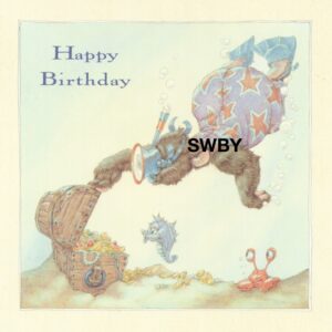 Sweet Willow Bay "Birthday" Bear & Treasure Chest Select #36586