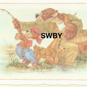 Sweet Willow Bay "Birthday Dad" Papa Bear & Cub Fishing Classic #40324