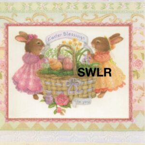 Susan Wheeler "Easter" Bunnies, Basket, Eggs #14618