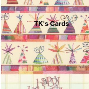 Robbin Rawlings "Birthday" Party Hats Glitter Notions Card #97353