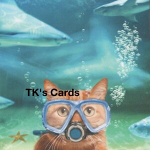 Michael Quackenbush "Scuba Cat" Birthday Card #10918