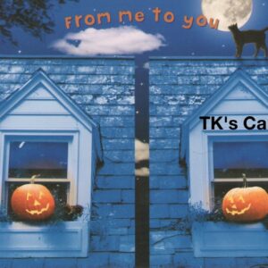 Michael Quackenbush "Cat & Pumpkins" Halloween Card #10987