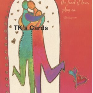 Laurel Burch "Two Hearts" Anniversary Foil Stamped Card #44855