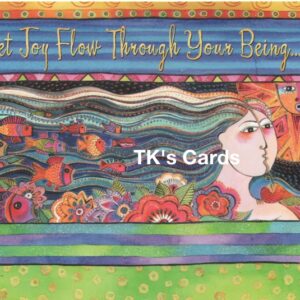 Laurel Burch "Mikalya Let Joy Flow" Birthday Glitter Card #11663