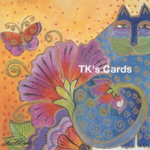 Laurel Burch "Blossoming Spirits Cat" Birthday Foil Stamped Card #13231