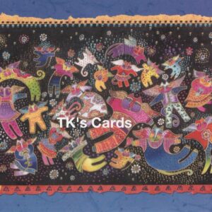 Laurel Burch "Cats with Angel Wings" Birthday Glitter Card #13233