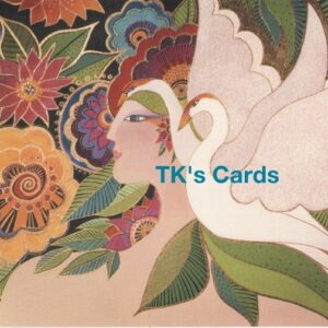 Laurel Burch "Swan Goddess" Birthday Glitter Card #13237