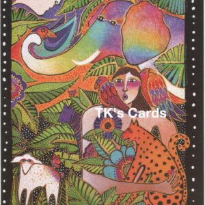 Laurel Burch "Rainbow Forest" Birthday Glitter Card #13240