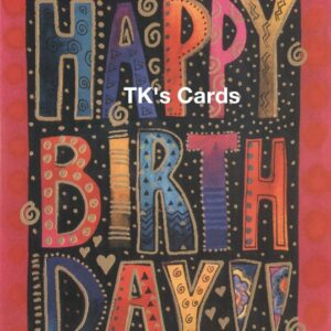 Laurel Burch "Hope it's wonderful" Birthday Foil Stamped Card #13241