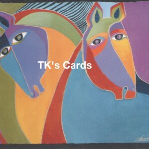 Laurel Burch "Peruvian Mares Horses" Birthday Card #13799