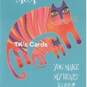 Laurel Burch "Fantastic Felines Cats" Birthday Mom Card #16990