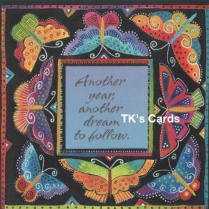 Laurel Burch "Colorful Butterflies" Birthday Qubes Card #23403