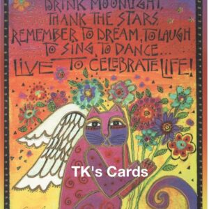 Laurel Burch "Celebrate Life Cat with Wings" Birthday Foil Stamped Card #44840