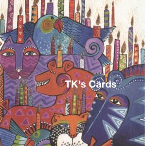 Laurel Burch "Party Animals" Birthday Glitter Card #44841