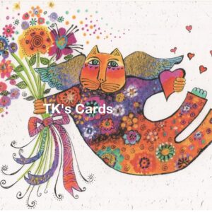 Laurel Burch "Valentina Cat" Birthday Collector's 8.5x11 Card #49291