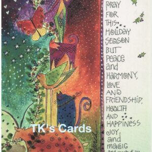 Laurel Burch "Giving Heart" Christmas Card #21994