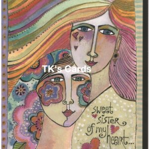 Laurel Burch "Sisters of the Heart" Friendship Collector's 8.5x11 Card #49302