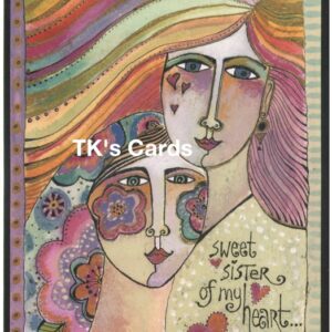 Laurel Burch "Sisters of the Heart" Friendship Glitter Card #13248