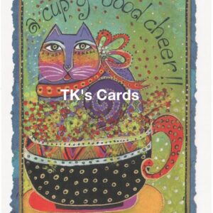 Laurel Burch "A Cup of Good Cheer" Get Well Card #13258