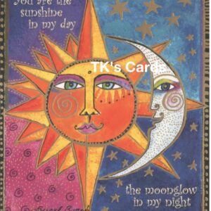 Laurel Burch "Sister Sun Brother Moon" Love Foil Stamped Card #44849