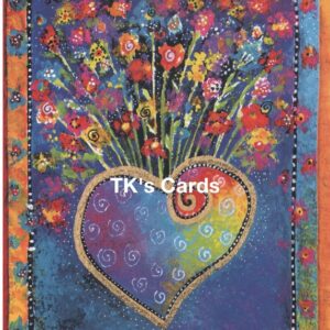 Laurel Burch "Blossoming Hearts" Love Collector's 8.5x11 Card #49306