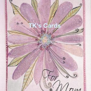 Laurel Burch "Bright with happiness" Mother's Day Glitter Card #10883