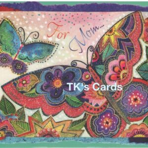 Laurel Burch "Glittered Butterflies" Mother's Day Glitter Card #21745