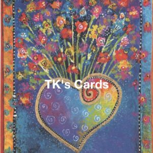 Laurel Burch "Heart & Flowers" Blank Notecard #35936