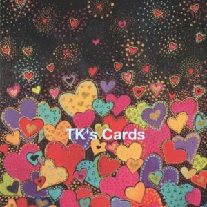 Laurel Burch "Many Colorful Hearts" Valentine's Day Card #18375