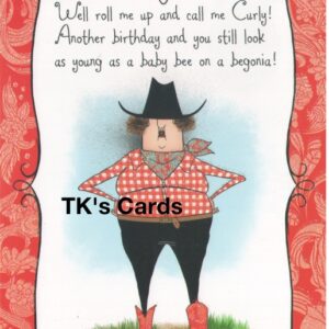 Leslie Moak Murray "Curly" Glitter Cowgirls Birthday Card #24455