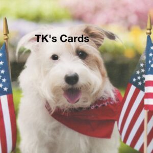 Michael Quackenbush "Kipper Dog and Flags" Birthday Card #10928