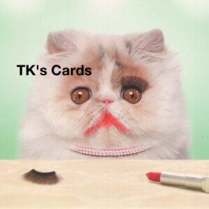 Michael Quackenbush "Kitten Wearing Lipstick" Birthday Card #11456