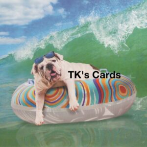 Michael Quackenbush "Bulldog On Innertube" Birthday Card #11459