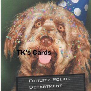 Michael Quackenbush "Party Puppy Dog Law" Birthday Card #14679