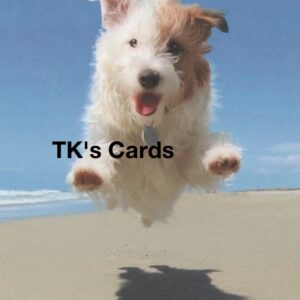 Michael Quackenbush "Puppy Dog Jumping" Birthday Notions Card #97330