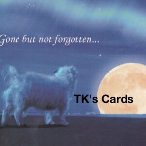 Michael Quackenbush "Puppy Dog Moonlight" Pet Sympathy Notions Card #97332