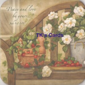 Annie LaPoint "Peace and Love" Graceful Garden Coaster #7545