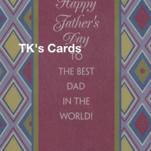 Julie Bluet "Maroon Diamonds" Father's Day Card #12786