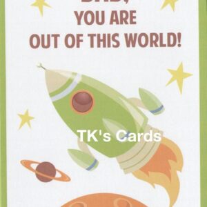Julie Bluet "Spaceship Dad" Father's Day Card #12787