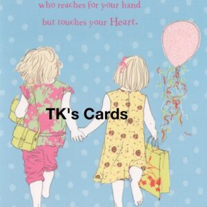 Jayne Oliver "Friend touches your heart" Birthday Glitter Card #18941