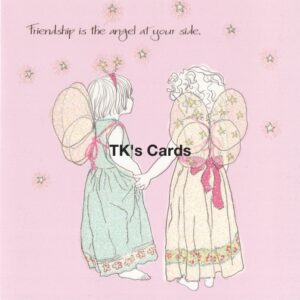 Magic Starzz "Angel at your side" Birthday Friend Glitter Qube Card #23270