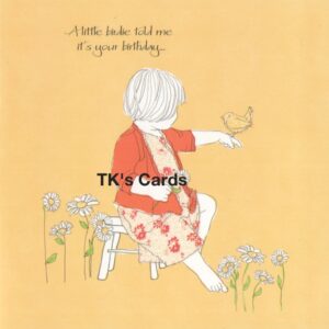 Magic Starzz "A little Birdie" Birthday Glitter Qube Card #23273