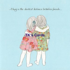 Jayne Oliver "A Hug between Friends" Friendship Glitter Card #23276