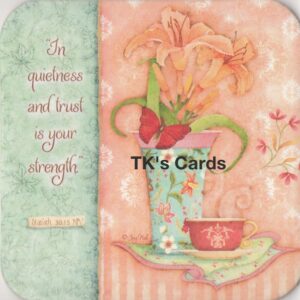 Joy Hall "Quietness and Trust" Loving Faith Coaster #10792J